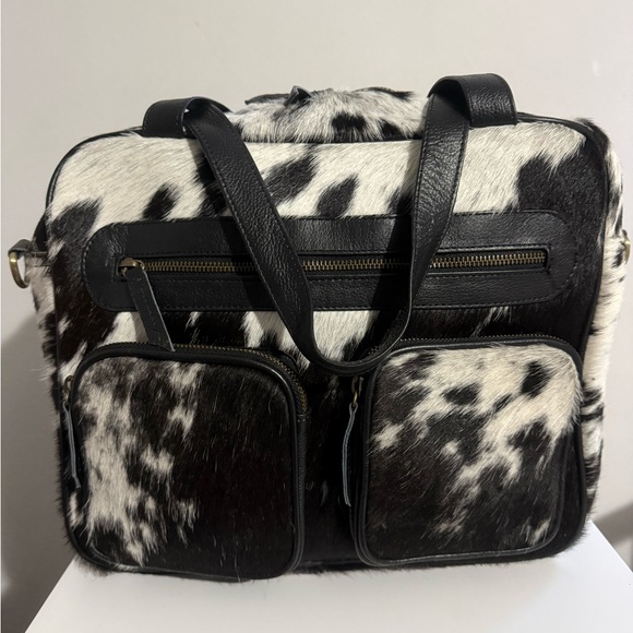 Handbags - Cow fur hair calf leather satchel Brand New